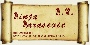 Minja Marašević vizit kartica